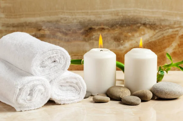 Concepto Spa Con Diferentes Objetos — Foto de Stock