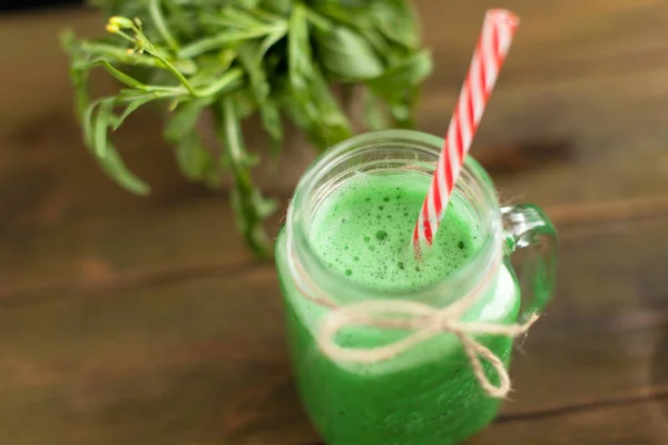 Bebida Smoothy Verde Fresca — Fotografia de Stock