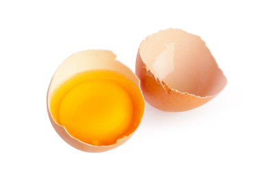 Beyaz arkaplanda izole yumurtalar