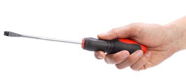 Tornavida beyaz arkaplanda izole edildi