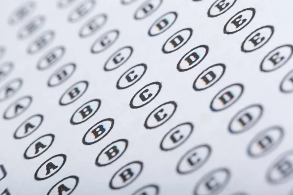 Test Score Sheet Answers — Stock Photo, Image