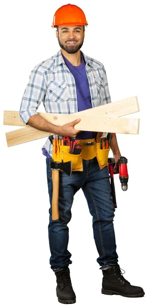 Construction Worker Tools Isolated White Background — Stock Photo, Image