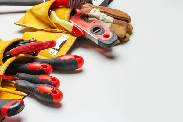 Viele Werkzeuge Auf Weißem Hintergrund — Stockfoto