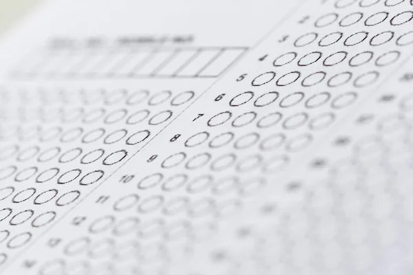 Test Score Sheet Answers — Stock Photo, Image