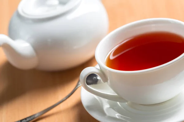 morning tea on table, close up