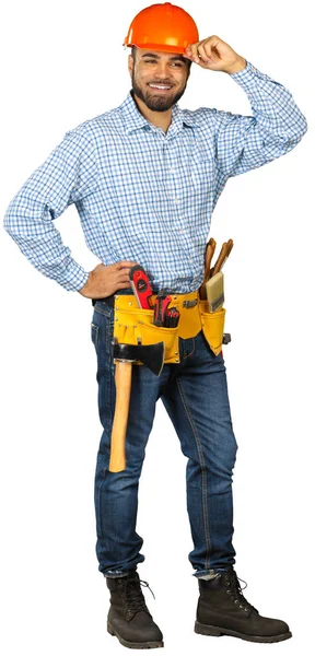 Construction Worker Tools Isolated White Background — Stock Photo, Image