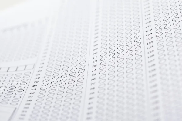 Close View Test Score Sheet Answers — Stock Photo, Image