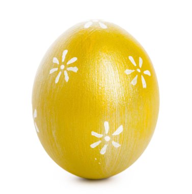 Paskalya yumurtası beyaz arkaplanda izole