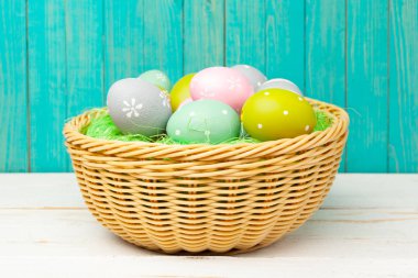 güzel Paskalya yumurtaları yakın çekim