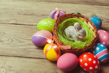 Paskalya arka plan, üstten görünüm