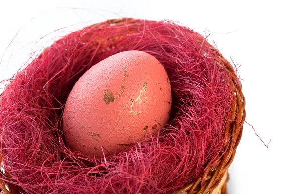 Paskalya Yumurtası Beyaz Arkaplanda Izole — Stok fotoğraf