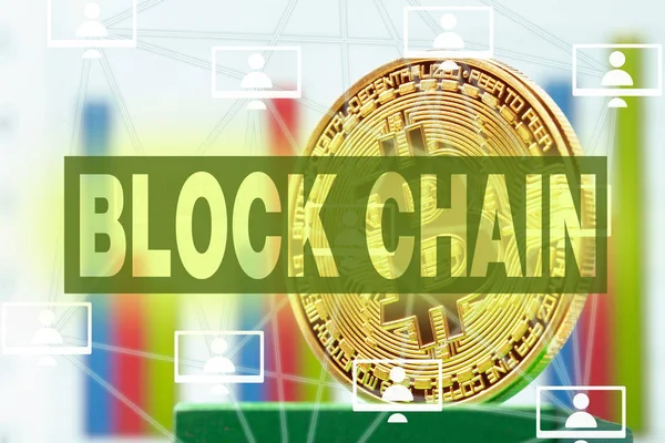 Bitcoin Crypto Currency Diagram — Stock Photo, Image