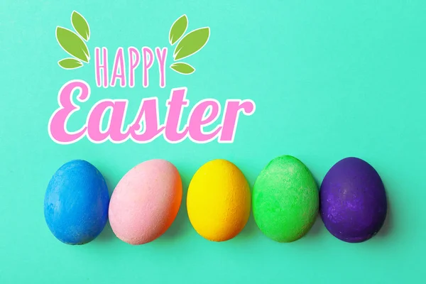 Feliz Pascua Con Huevos —  Fotos de Stock