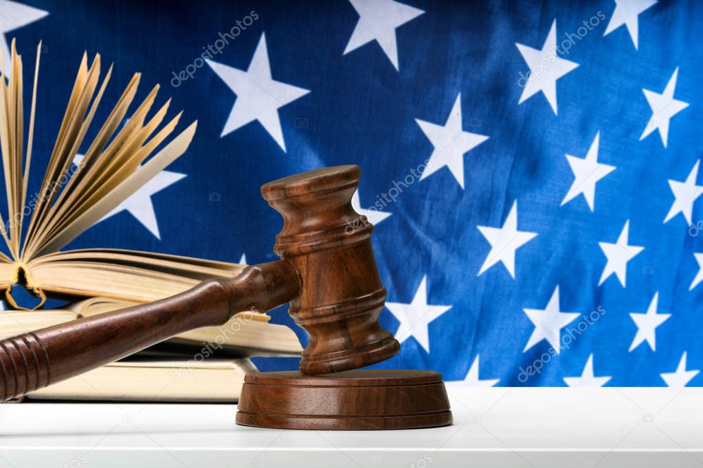 American legislation system and justice concept 