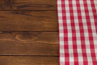 Arka plan boş ahşap masa masa örtüsü ile ile