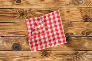 Arka plan boş ahşap masa masa örtüsü ile ile