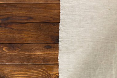 Arka plan boş ahşap masa masa örtüsü ile ile
