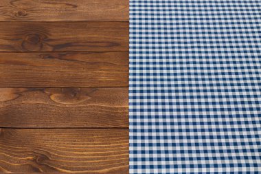 Arka plan boş ahşap masa masa örtüsü ile ile