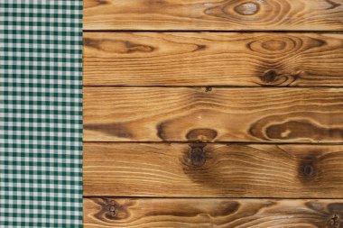 Arka plan boş ahşap masa masa örtüsü ile ile