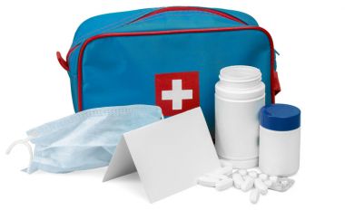 Beyaz arka plan üzerinde izole ilaç