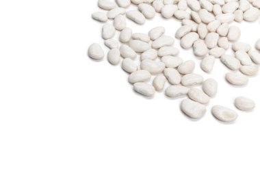 Beyaz fasulye izole yakın çekim