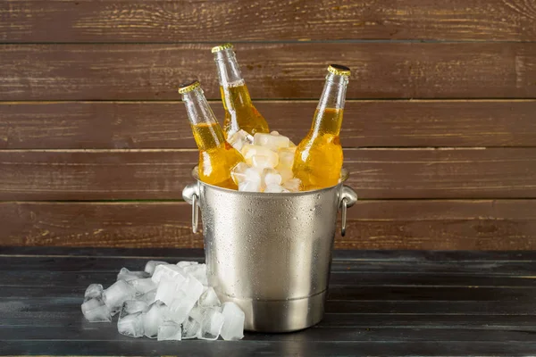 Ice bucket with beer bottles