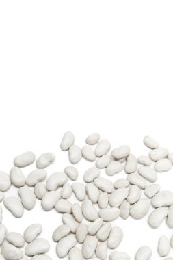 Beyaz fasulye izole yakın çekim