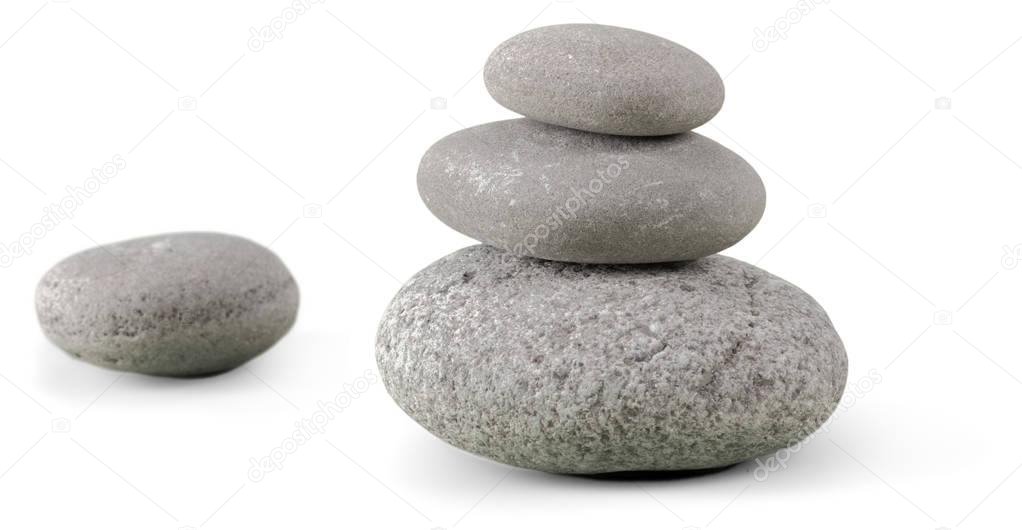 Balancing Stones on white background