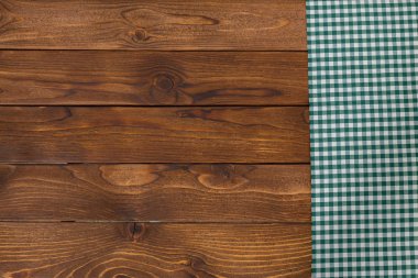 Arka plan boş ahşap masa masa örtüsü ile ile