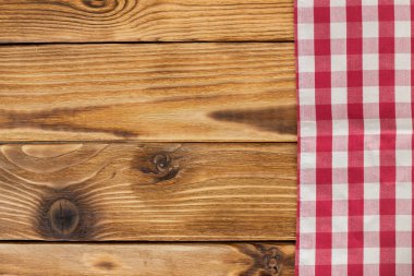 Arka plan boş ahşap masa masa örtüsü ile ile