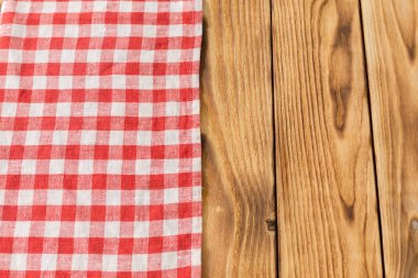 Arka plan boş ahşap masa masa örtüsü ile ile
