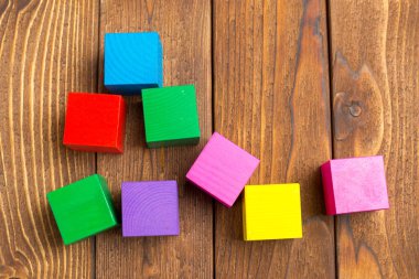 Oyuncak ahşap bloklar yakın çekim