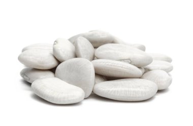 Beyaz fasulye izole yakın çekim