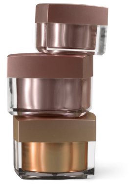 Beyaz arka plan üzerinde Kozmetik Şişeler