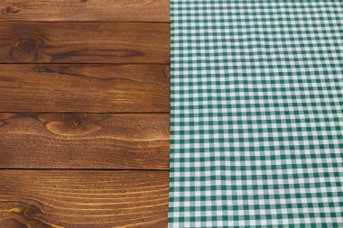 Arka plan boş ahşap masa masa örtüsü ile ile