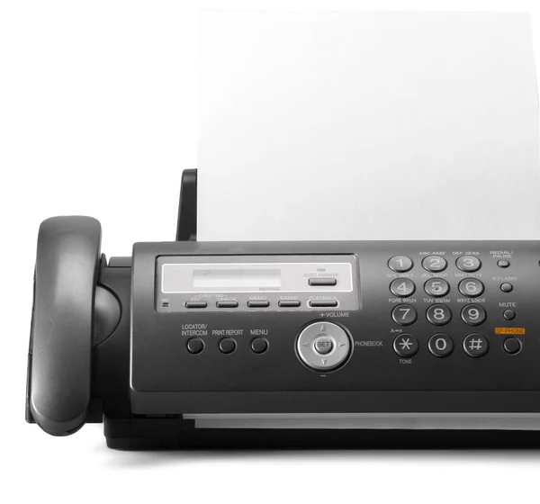 Телефон Факс Білому Тлі — стокове фото
