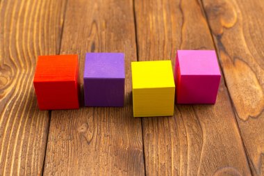 Oyuncak ahşap bloklar yakın çekim