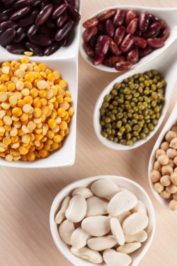 karışık kuru fasulye yakın çekim