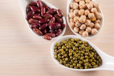 karışık kuru fasulye yakın çekim