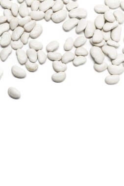 Beyaz fasulye izole yakın çekim