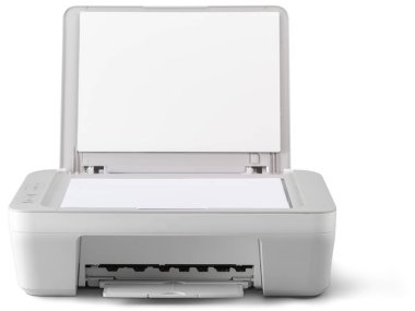 Yazıcı beyaz arkaplanda izole edildi