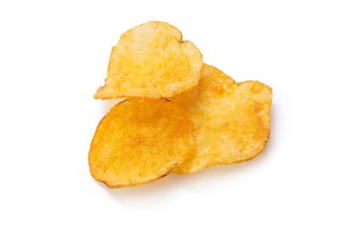 Patates cipsi beyaz arkaplanda izole