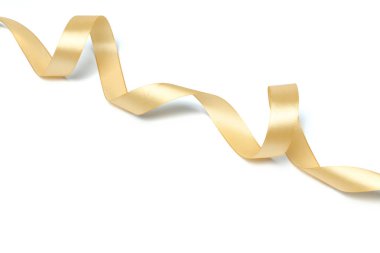 Beyaz arka plan üzerinde izole altın şerit koleksiyonu