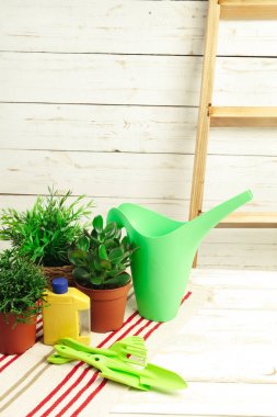 Bahçe aletleri bileşimi yakın çekim