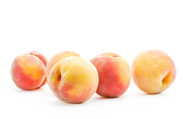 Peaches Isolated White Background — Stock Photo, Image