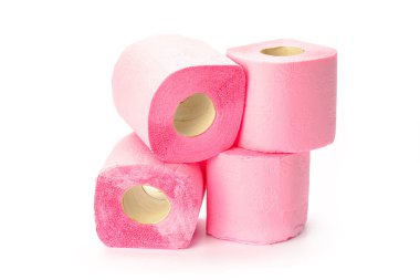 tuvalet kağıtları beyaz arka plan üzerinde izole