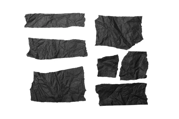 Svart Papper Textur Skrynkligt Papper Textur — Stockfoto