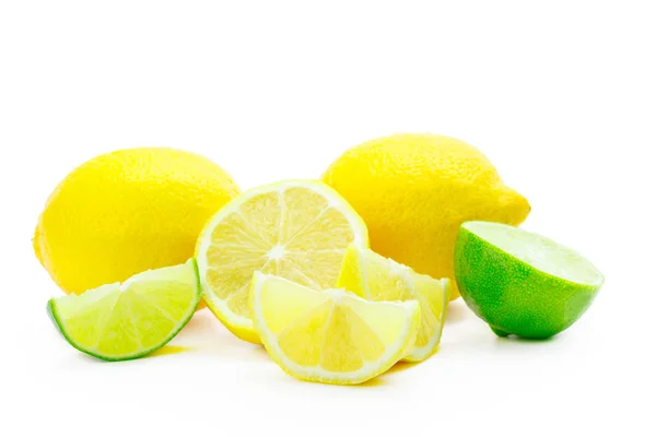 Limone Isolato Bianco — Foto Stock
