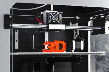 Beyaz 3D yazdırma parçası