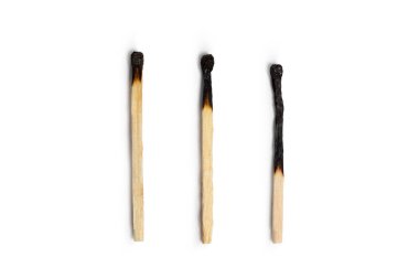 Beyaz arka plan üzerinde izole maçlar. Closeup çekim.